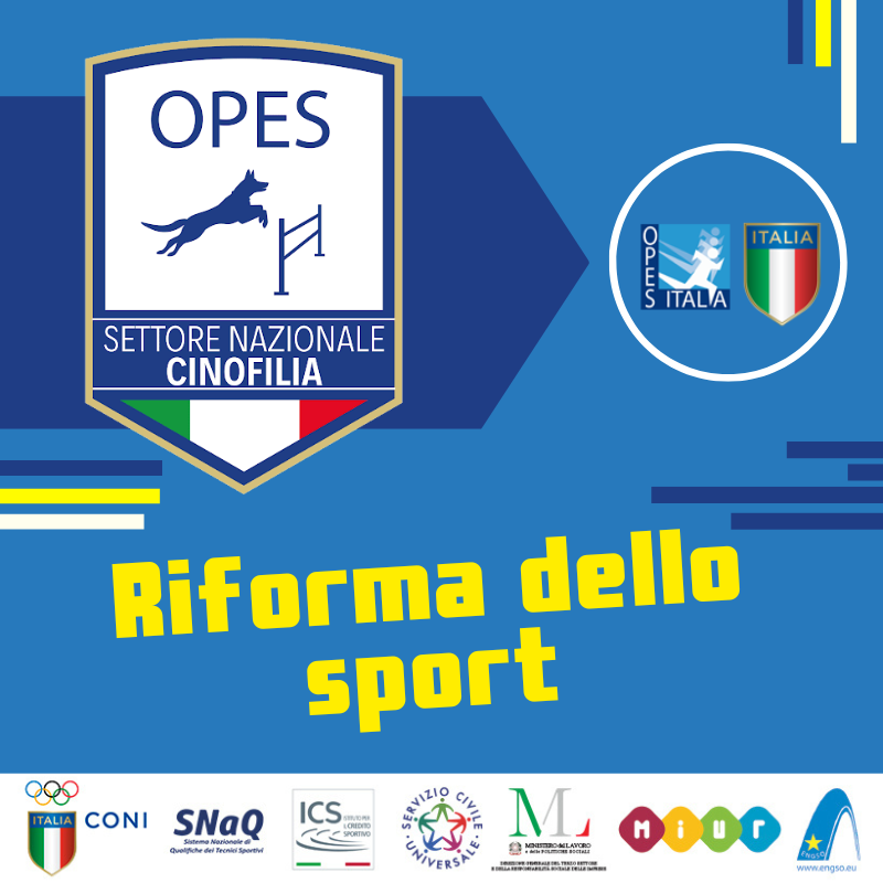 RIFORMA DELLO SPORT CINOFILIA COSA CAMBIA